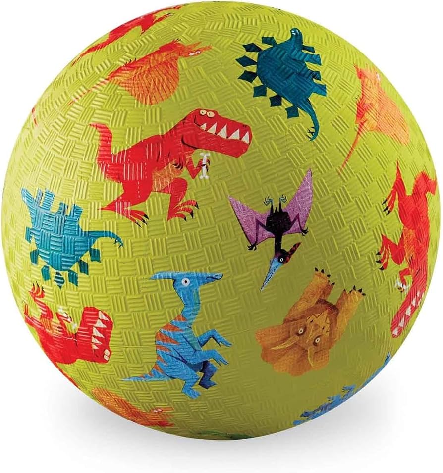 Crocodile Creek groene  rubberen speelbal met dino&