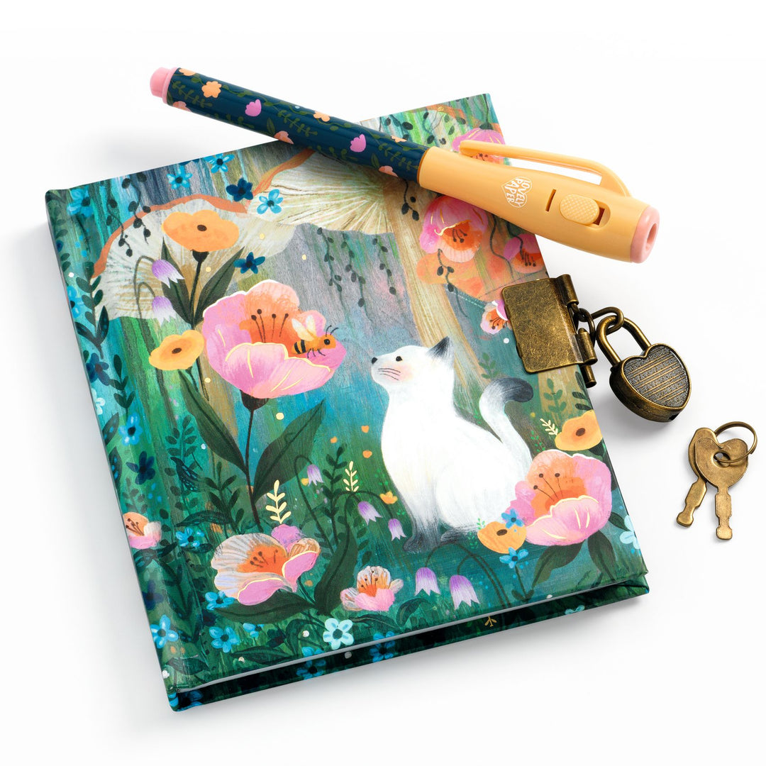 Djeco | Diary with Invisible Ink Pen | 13.5 cm | Kendra | 8+