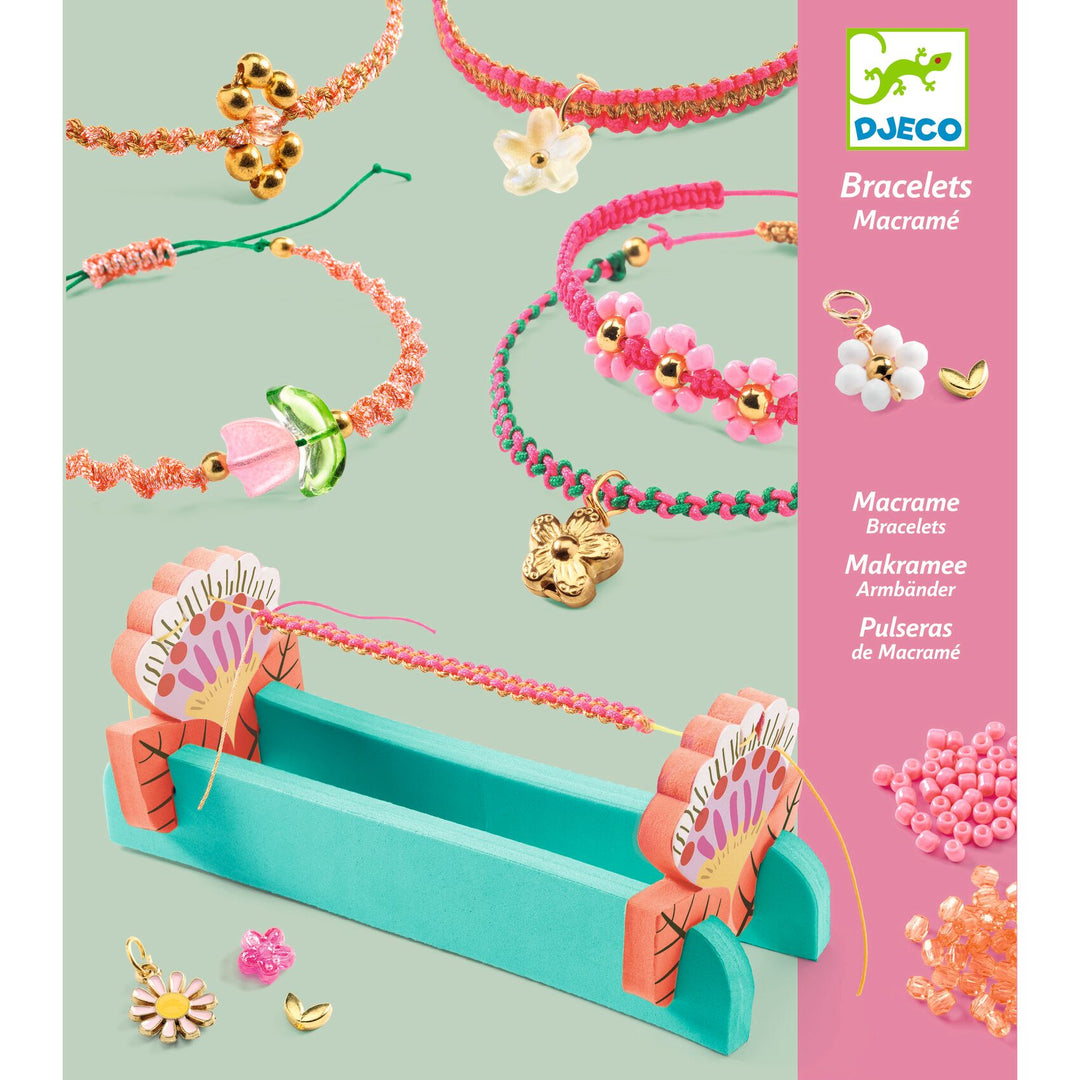 Djeco | Roze macraméarmbanden | 8-13 jaar - voorkant van de verpakking