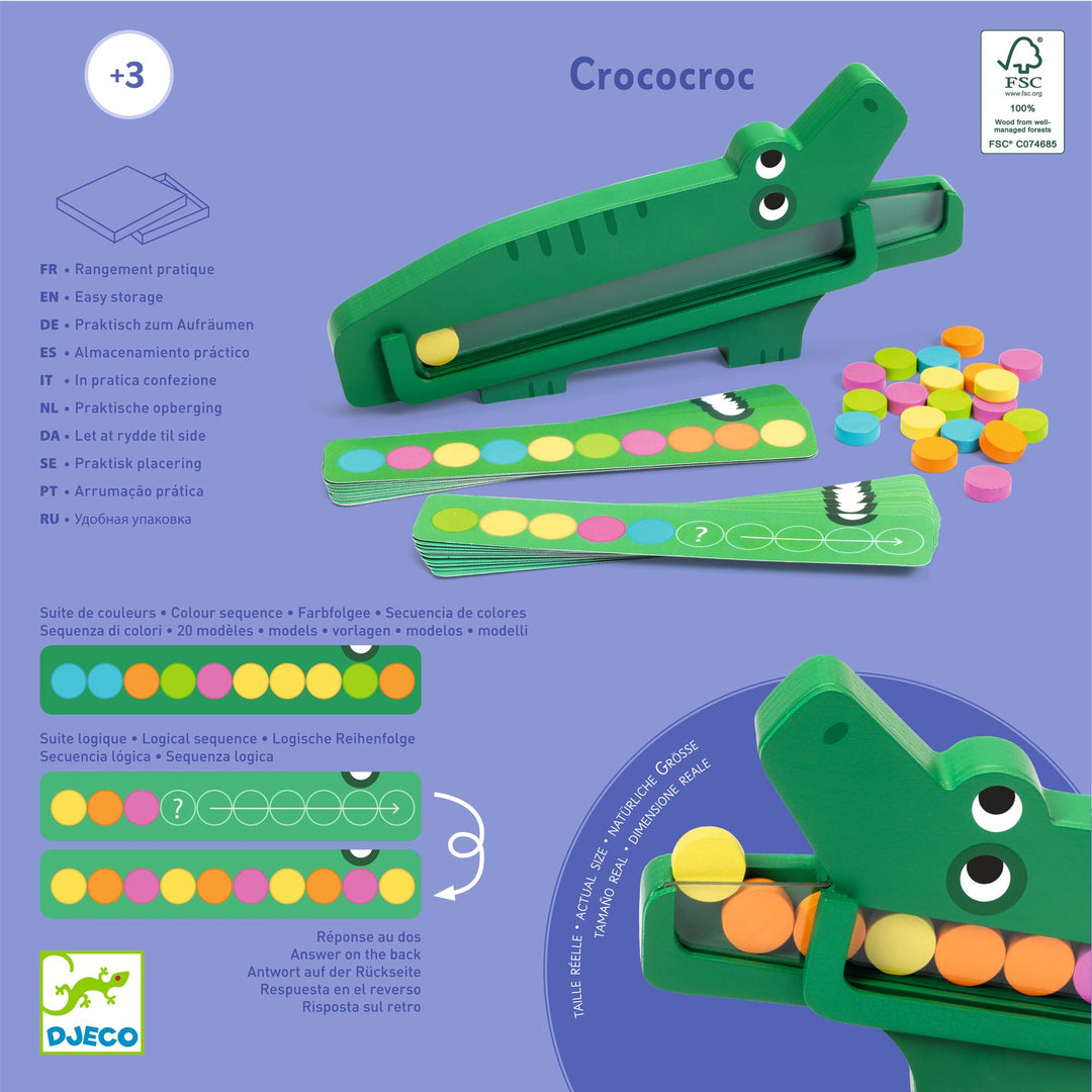 Djeco | Logicaspel | Crococroc | 3+ - achterkant van de verpakking