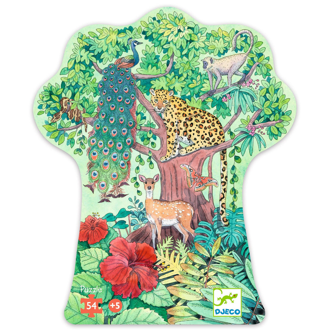 Djeco | Indiase Jungle | Puzzel 54 stukjes | 5+