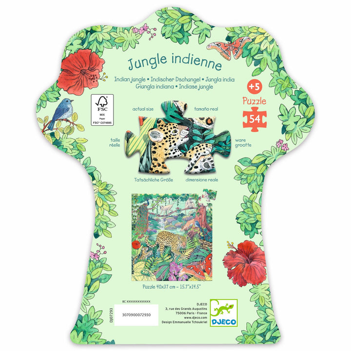 Djeco | Indiase Jungle | Puzzel 54 stukjes | 5+