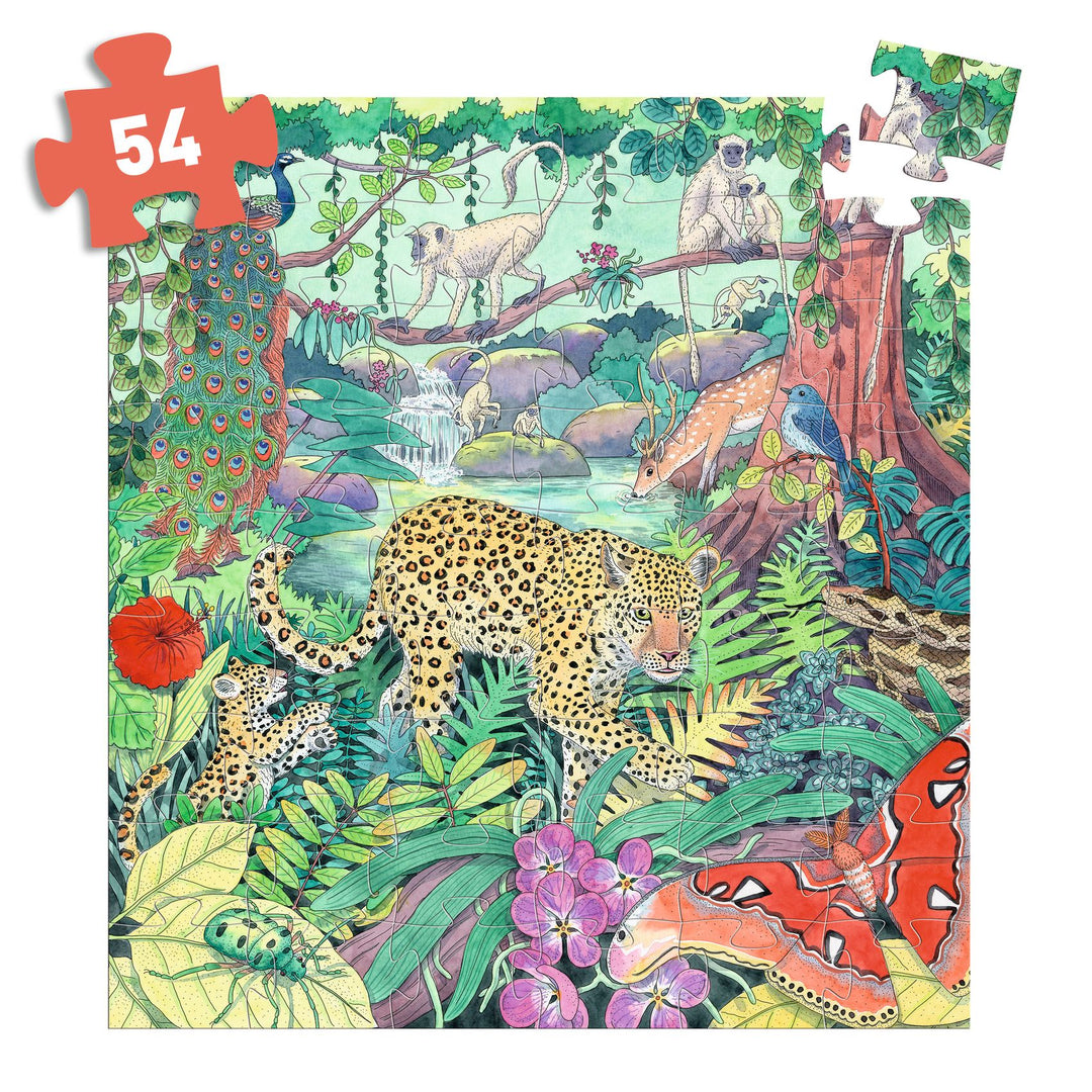 Djeco | Indiase Jungle | Puzzel 54 stukjes | 5+