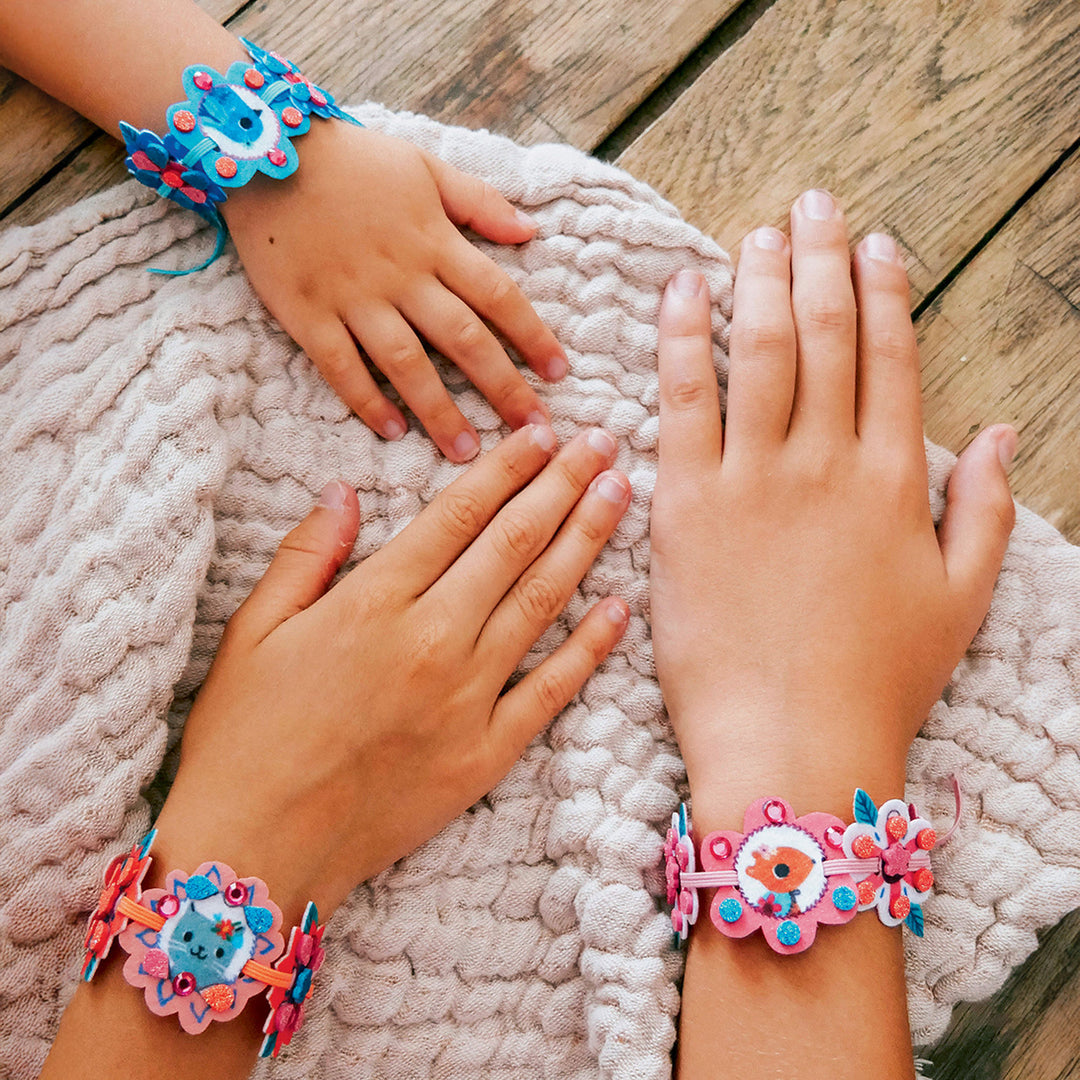 Djeco | Vilten armbanden | Beste vriendinnen | 4 stuks | 5+ - productdetail