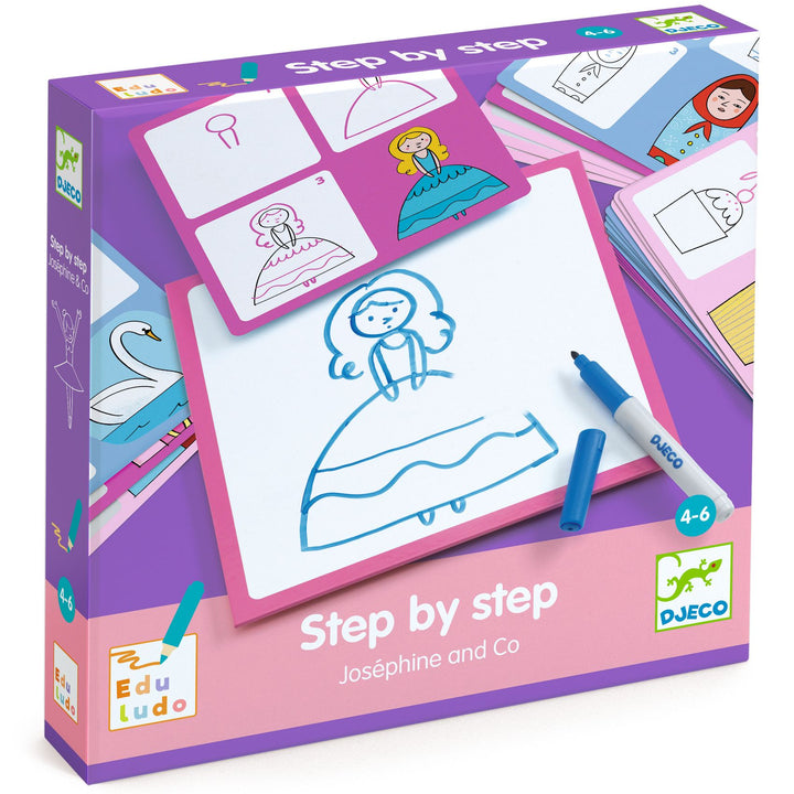 Djeco | Eduludo | Drawing Step by Step | Joséphine &amp; Co | 4-6 jaar