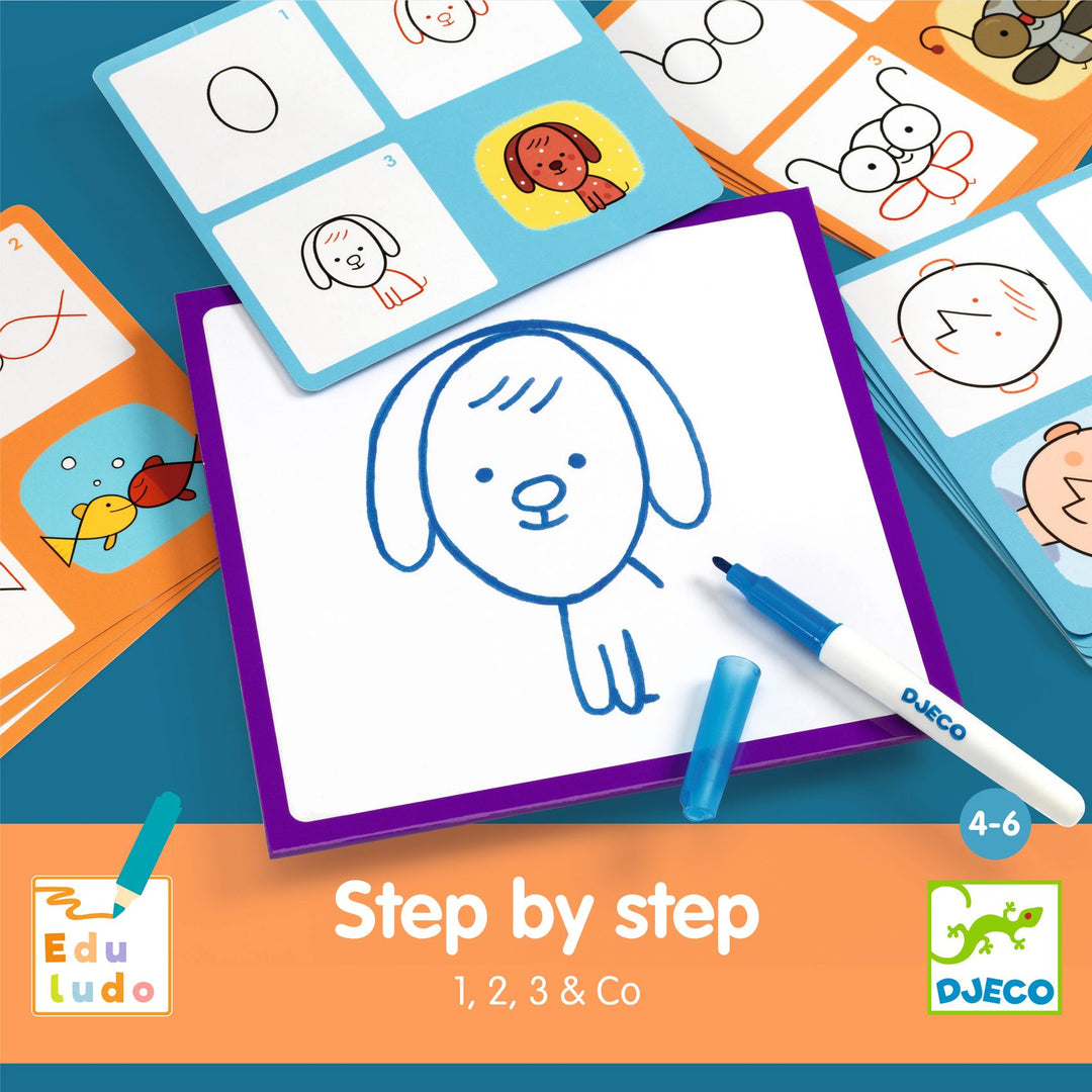 Djeco | Eduludo | Drawing Step by Step | 1, 2, 3 &amp; Co | 4-6 jaar
