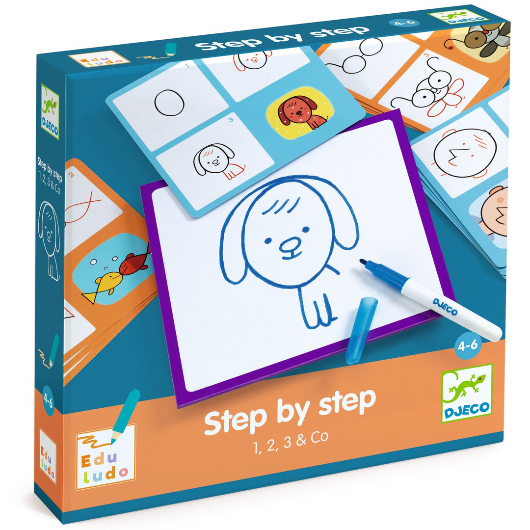 Djeco | Eduludo | Drawing Step by Step | 1, 2, 3 &amp; Co | 4-6 jaar