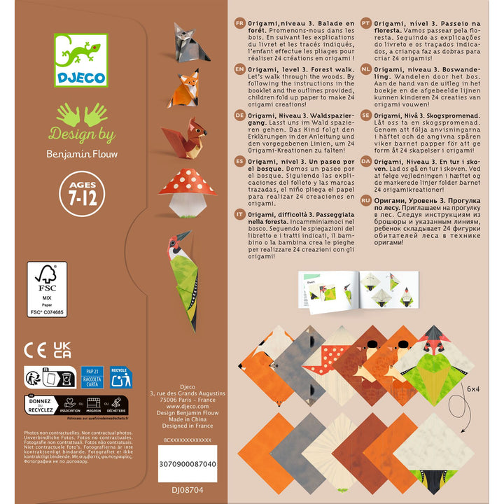 Djeco | Origami | Forest walk | 7-12 years - back of the packaging