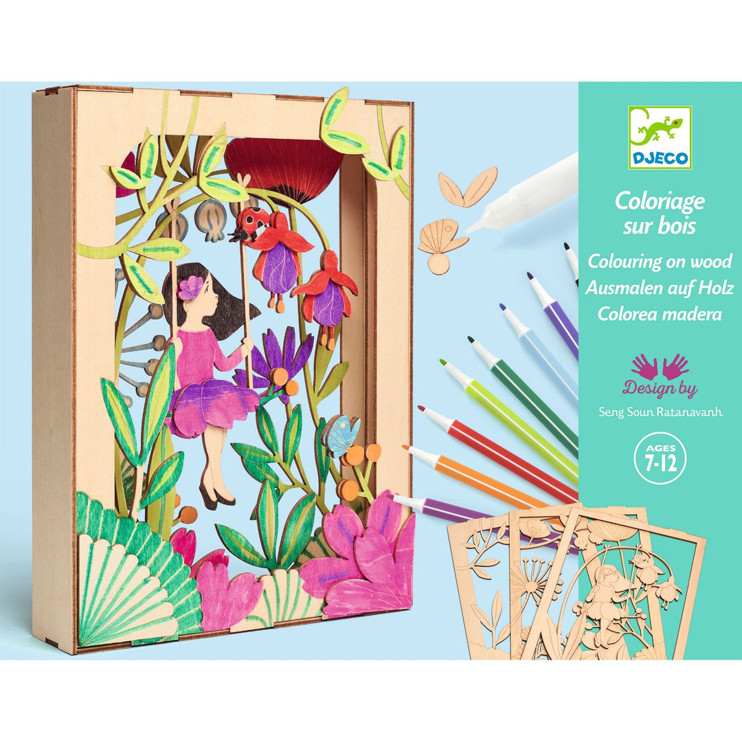 Djeco | Houten reliëfkunst | Alizée | 7-12 jaar - voorkant van de verpakking