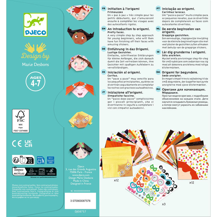 Djeco | Origami | Pretty Faces | 4-7 jaar