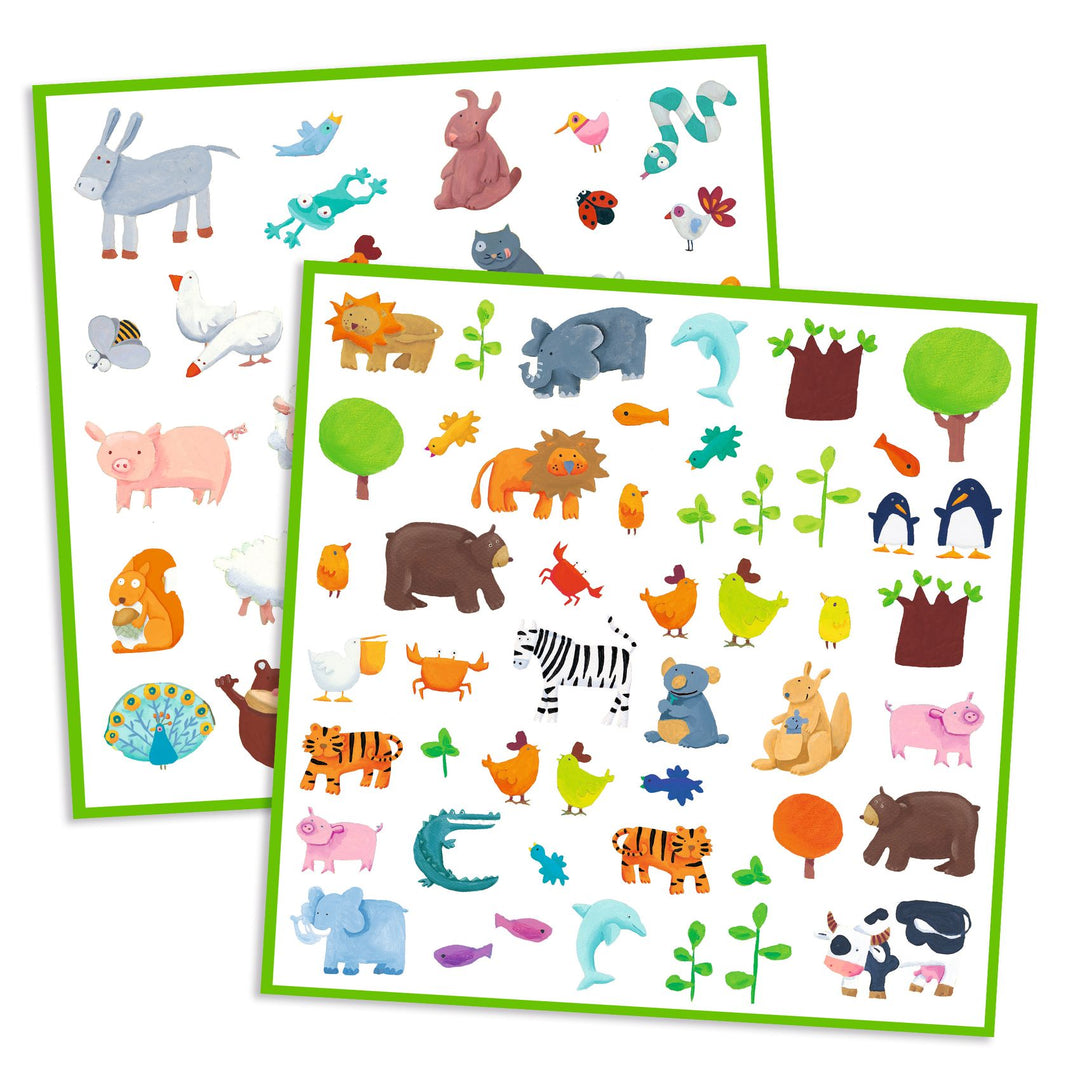 Djeco | Stickers | Animals | 160 stuks | 4-7 jaar