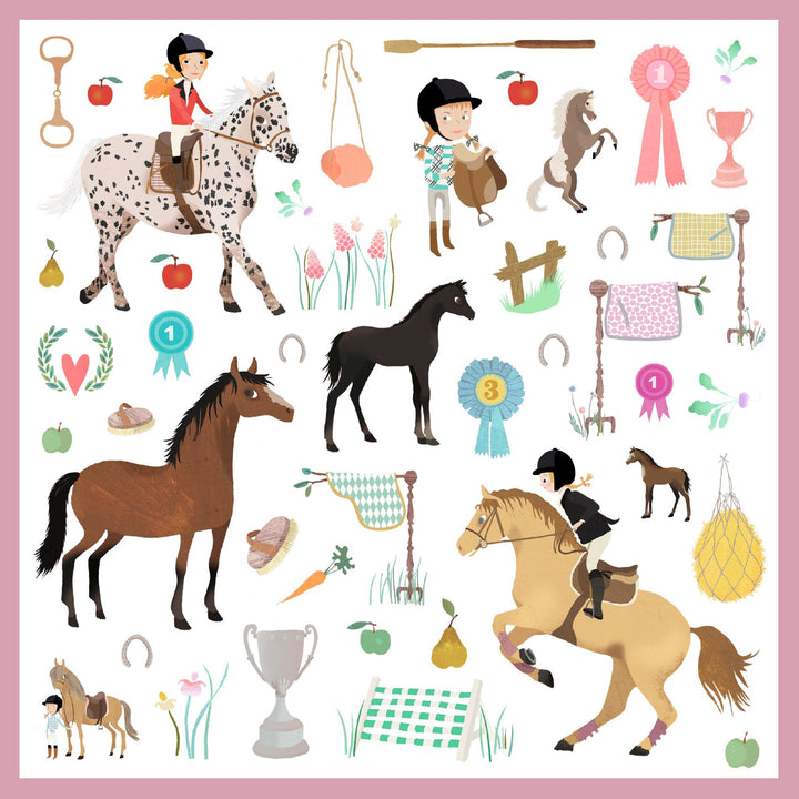 Djeco | Stickers | Horses | Paarden | 160 stuks | 4-7 jaar