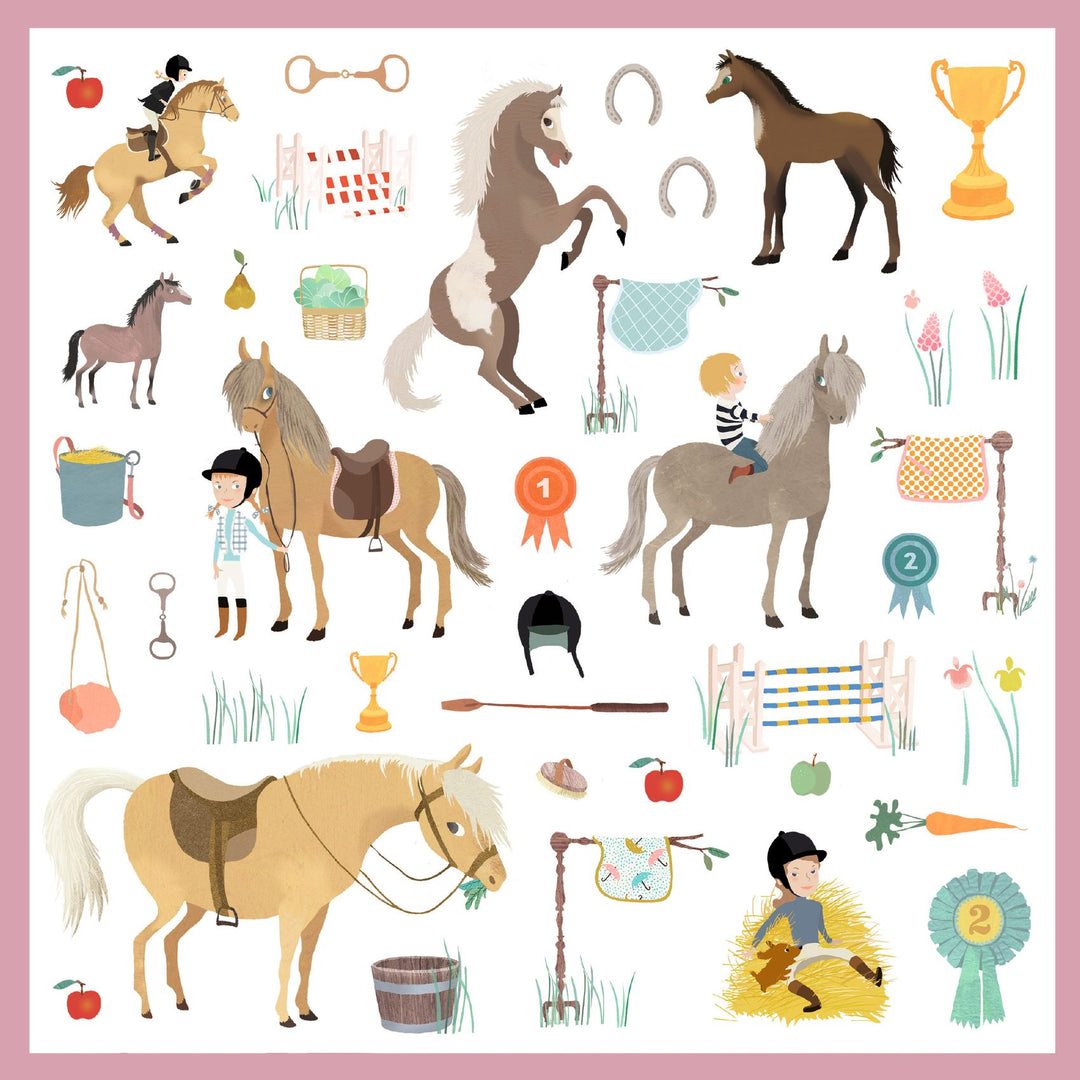 Djeco | Stickers | Horses | Paarden | 160 stuks | 4-7 jaar
