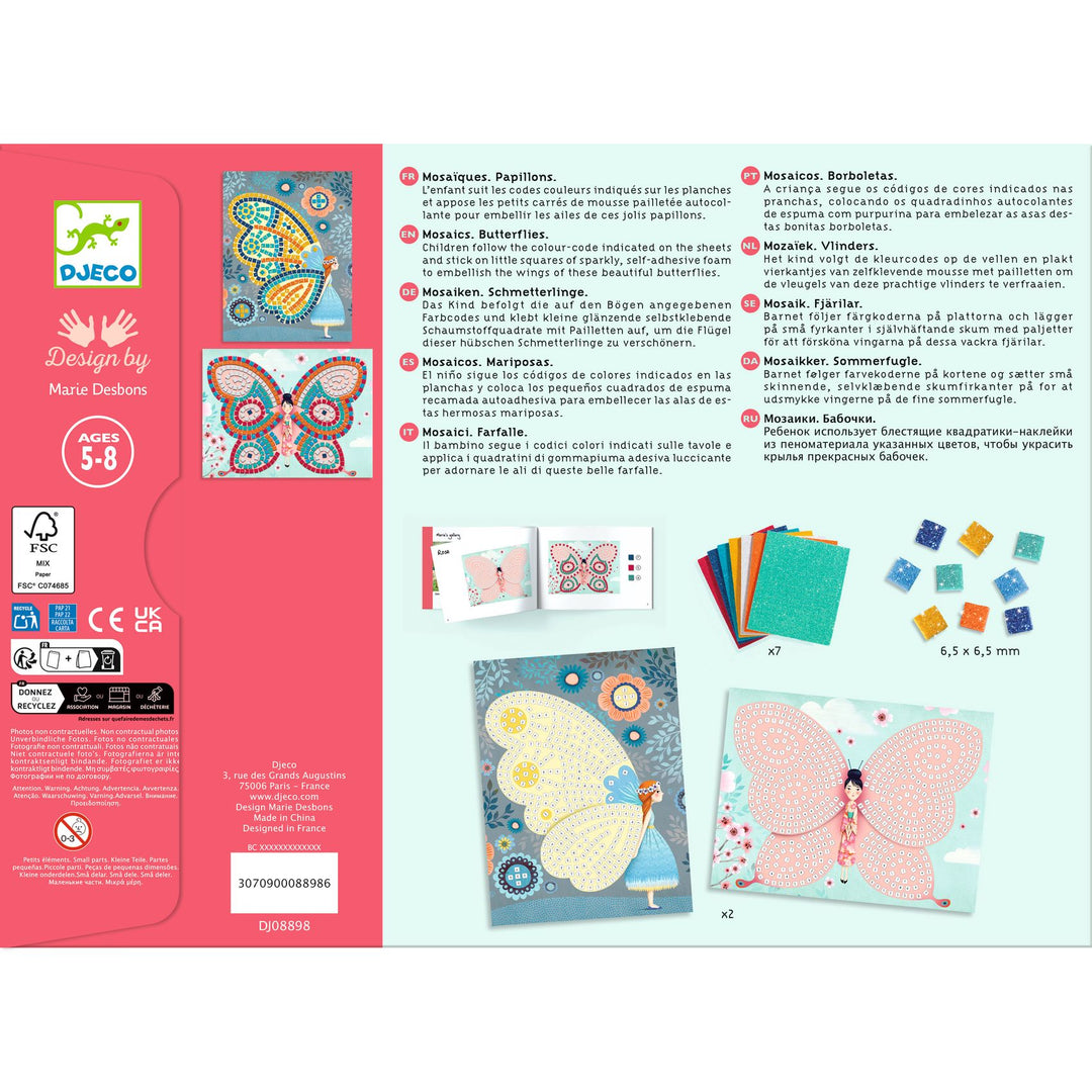 Djeco | Mozaïek | Butterflies | Vlinderfeeën | 5-8 jaar