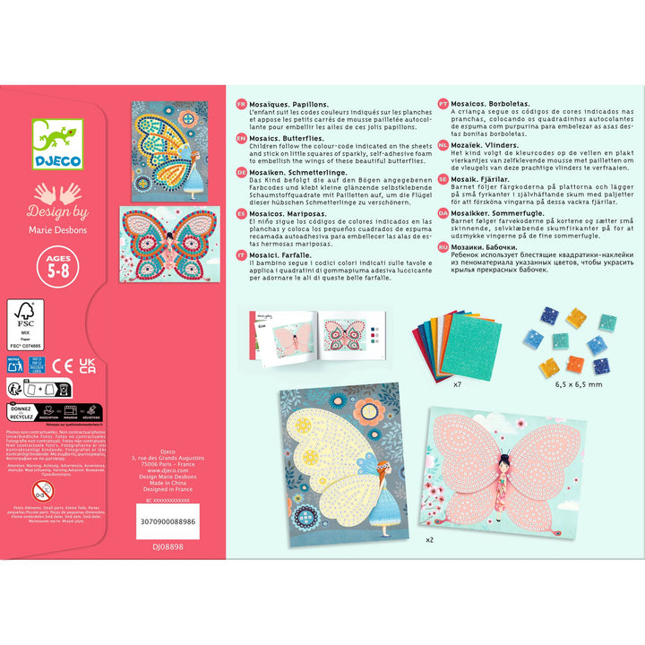 Djeco | Mozaïek | Butterflies | Vlinderfeeën | 5-8 jaar