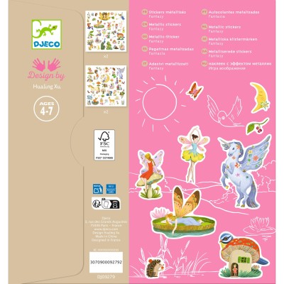 Djeco | Metallic Stickers | Fantasy | 160 stuks | 4-7 jaar