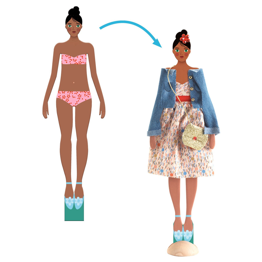 Djeco | Mode by Marie | Modebox met echte stof | 7-12 jaar