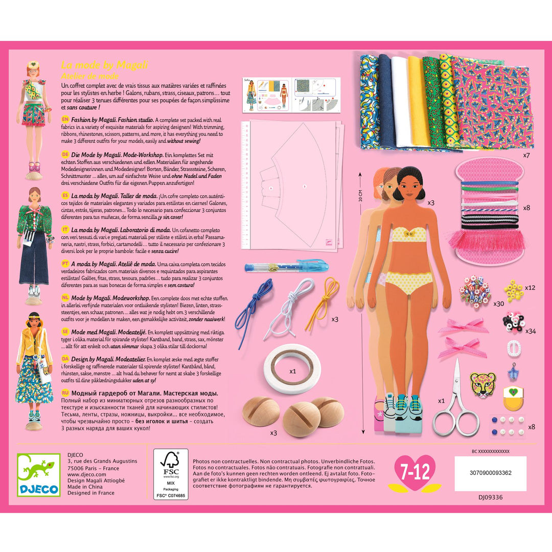 Djeco | Mode by Magali | Modebox met echte stof | 7-12 jaar