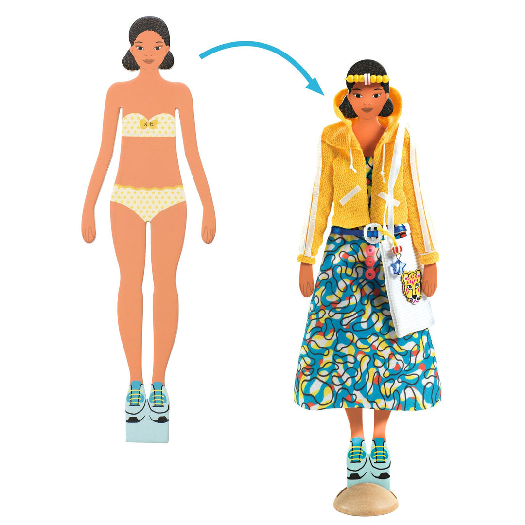 Djeco | Mode by Magali | Modebox met echte stof | 7-12 jaar