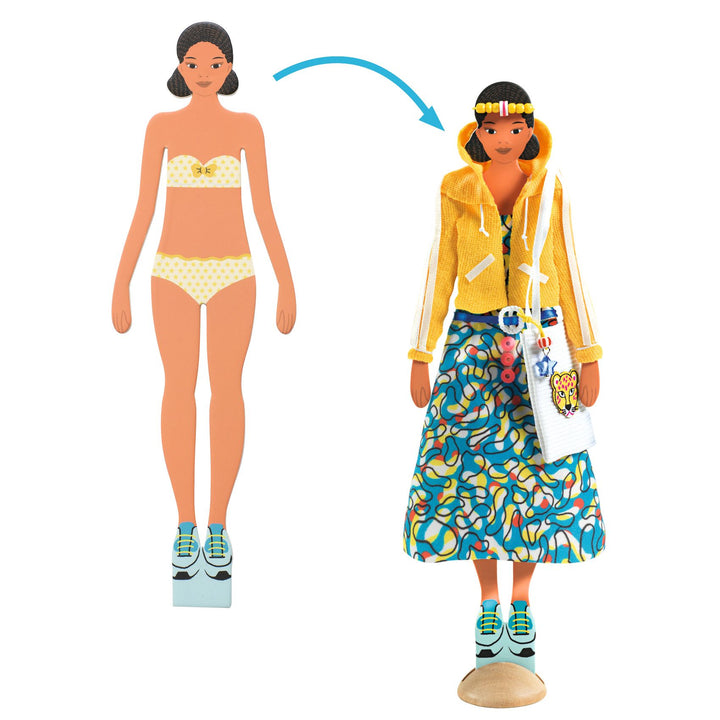 Djeco | Mode by Magali | Modebox met echte stof | 7-12 jaar