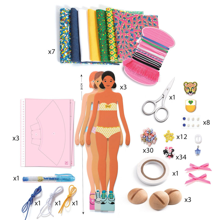 Djeco | Mode by Magali | Modebox met echte stof | 7-12 jaar