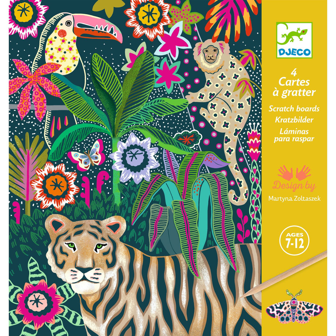 Djeco | Kraskaarten | Neon Rococo | 7-12 jaar