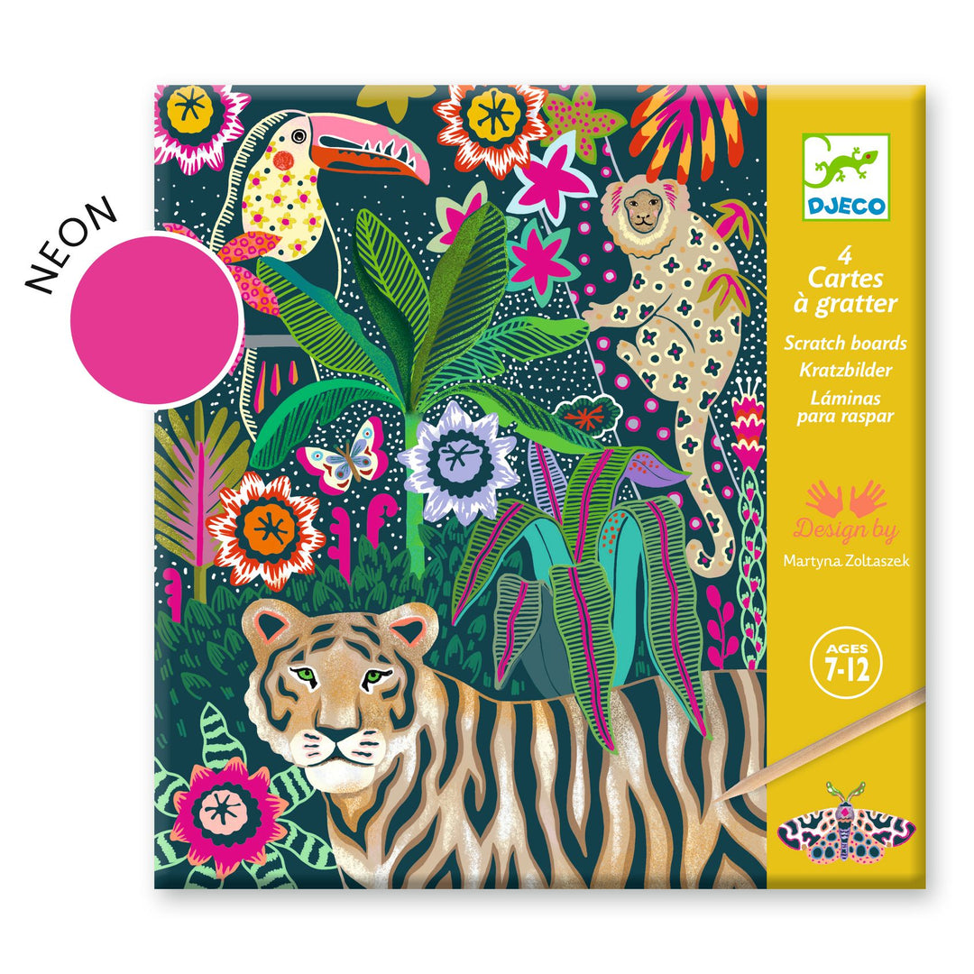 Djeco | Kraskaarten | Neon Rococo | 7-12 jaar