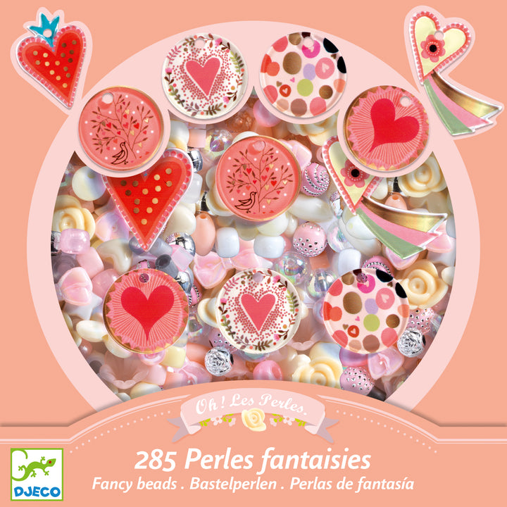 Djeco | Fancy Beads | Hearts | Acrylkralen | 6-10 jaar
