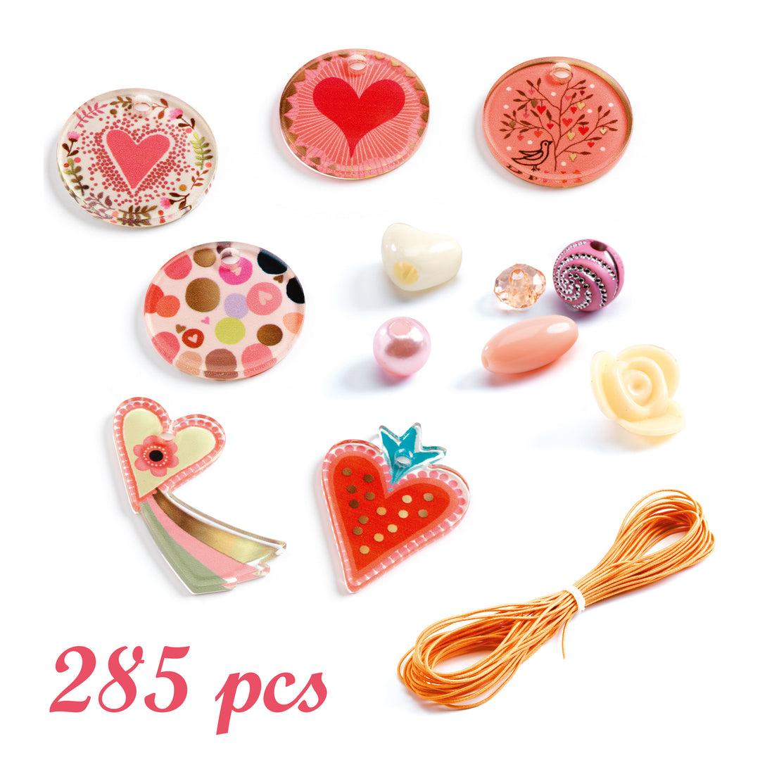 Djeco | Fancy Beads | Hearts | Acrylkralen | 6-10 jaar