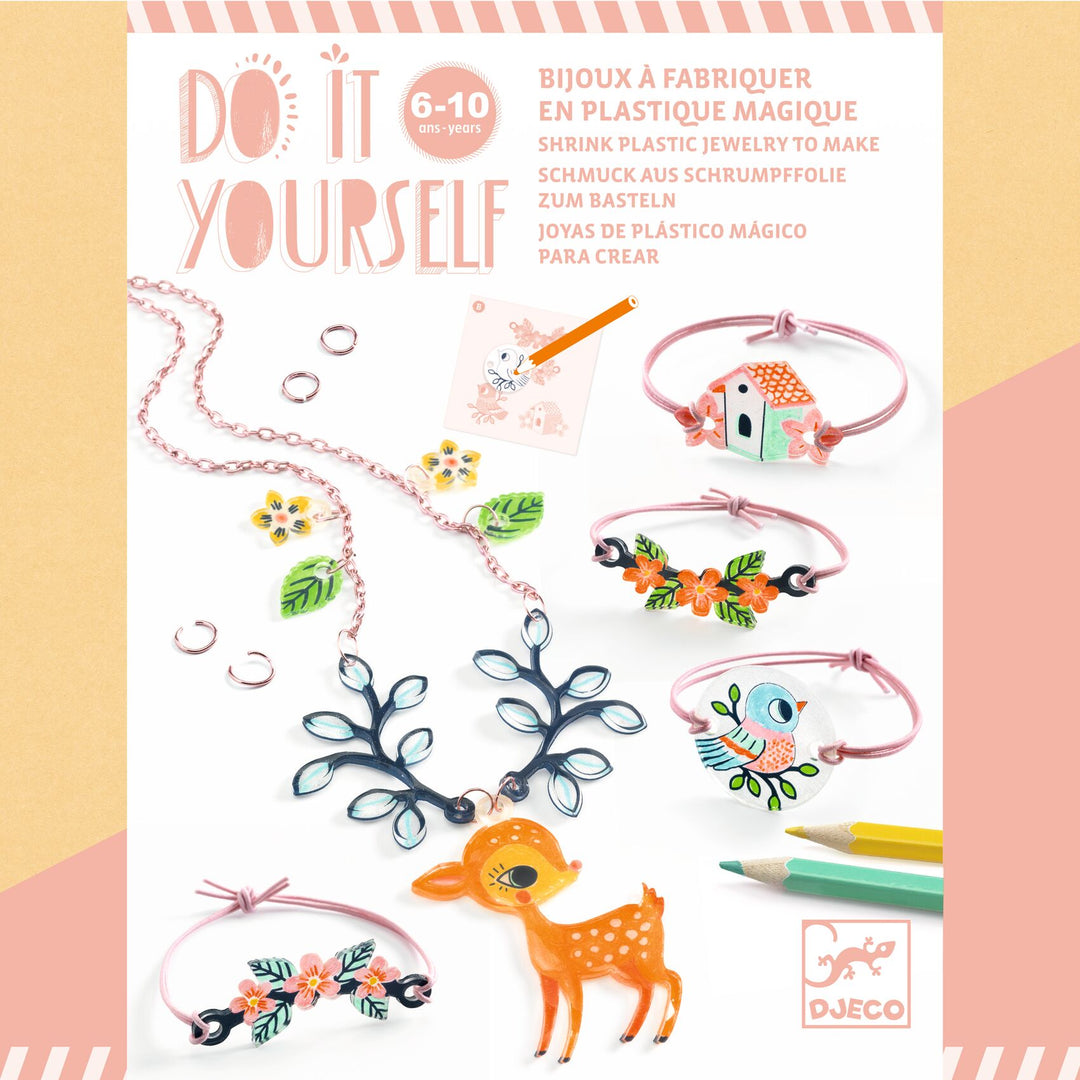 Djeco | Magic shrink plastic | The deer and the bird | 6-10 years - front of the packaging