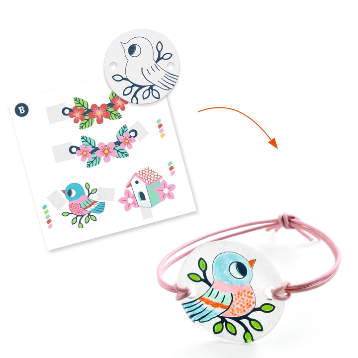 Djeco | Magic shrink plastic | The deer and the bird | 6-10 years - detail of the contents