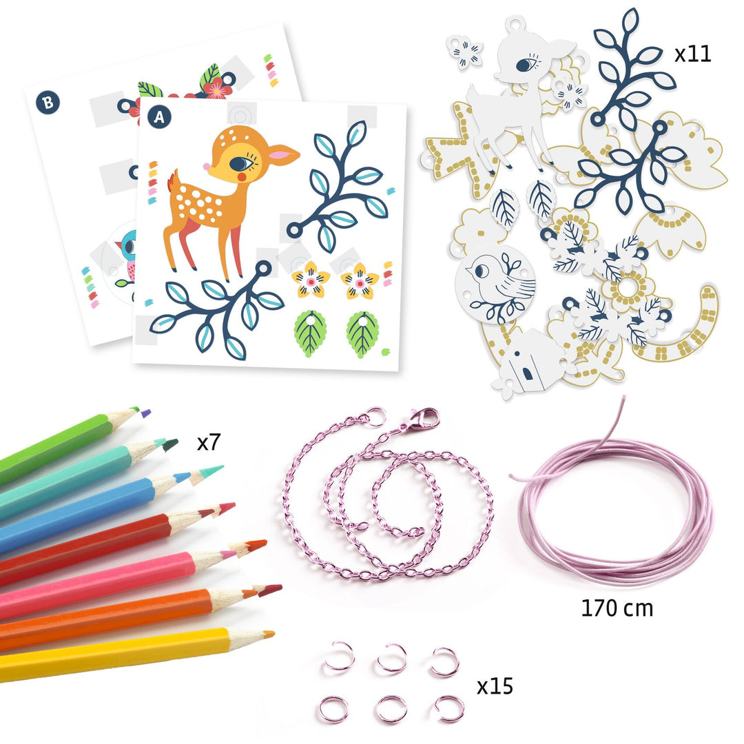 Djeco | Magic shrink plastic | The deer and the bird | 6-10 years - second detail of the contents