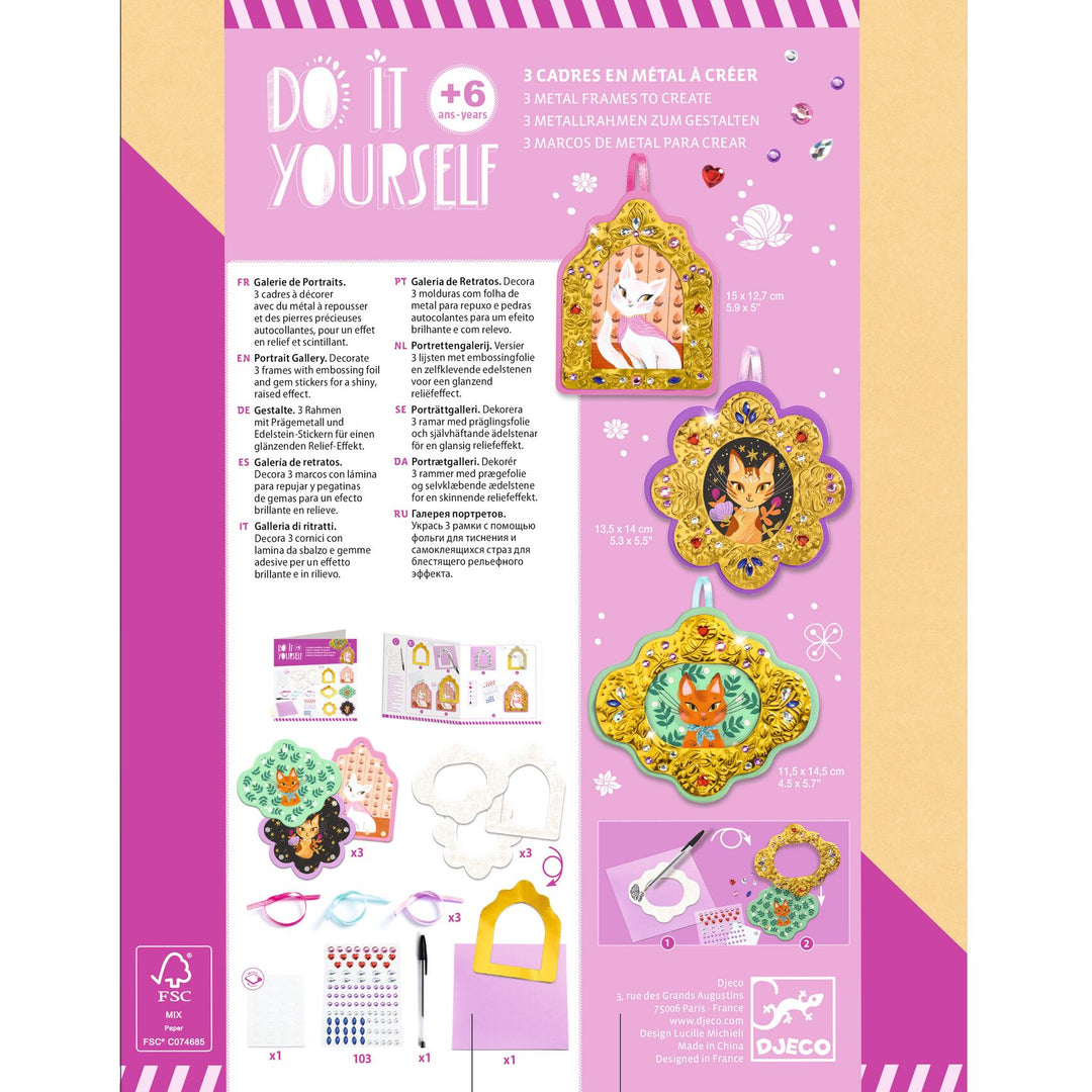 Djeco | Embossing | Portrait gallery | 6-10 years - back of the packaging