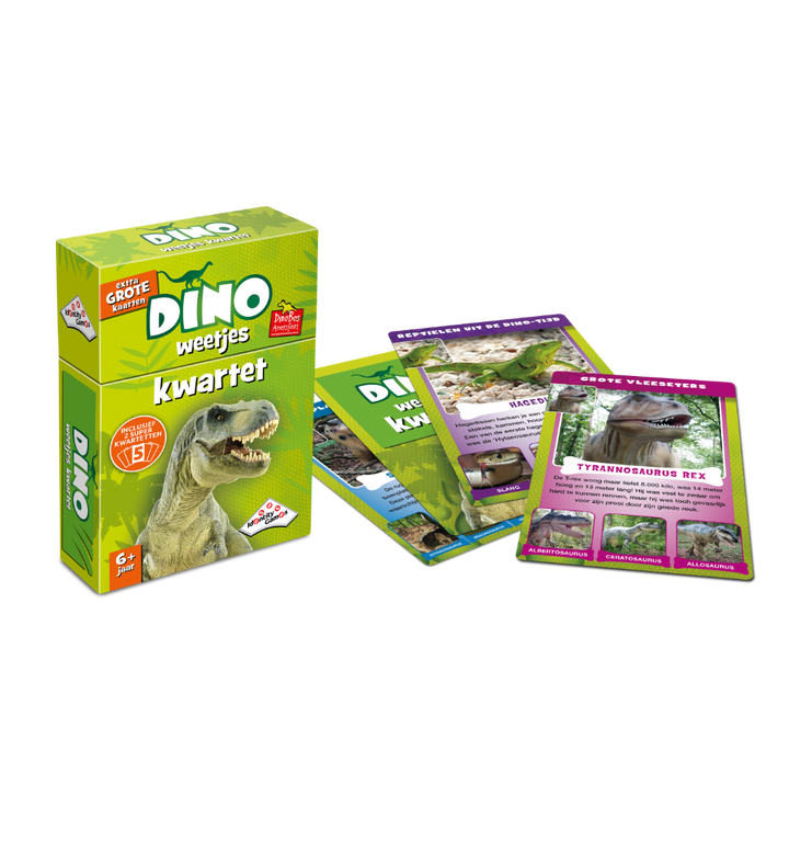 Doos en kaarten van Identity Games Weetjes Kwartet Dino