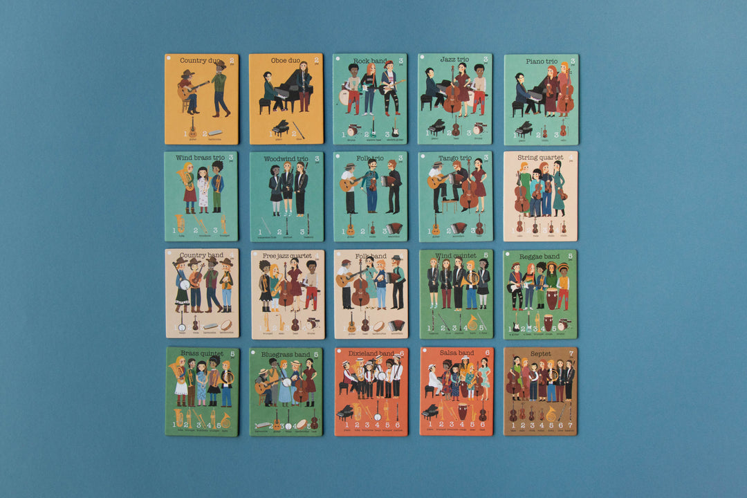 Overview of the musical ensemble cards from Il Concerto