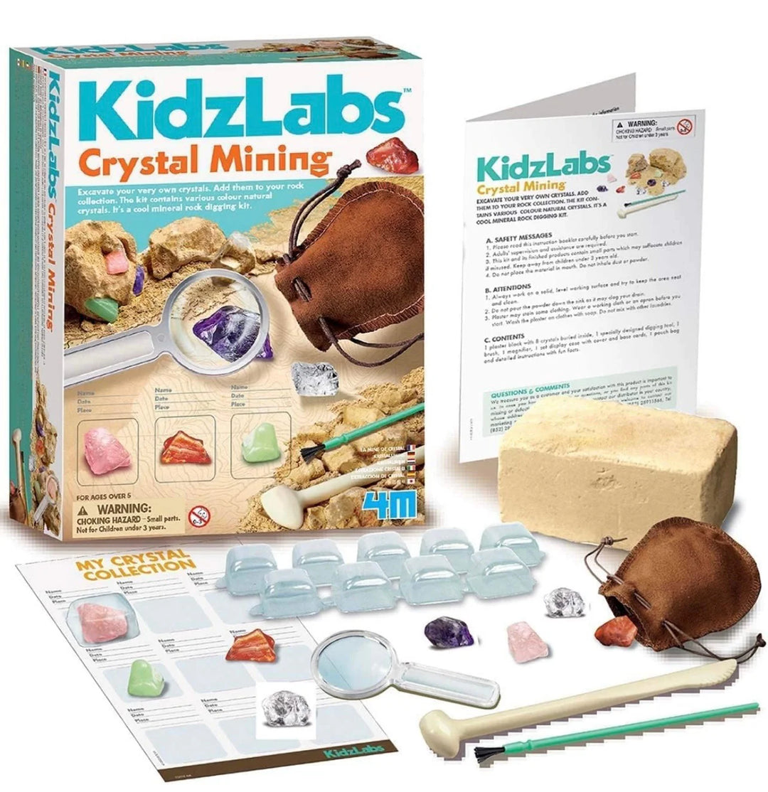 4M Kidzlabs | Opgraafkit | Graaf je eigen kristallen op | 8+