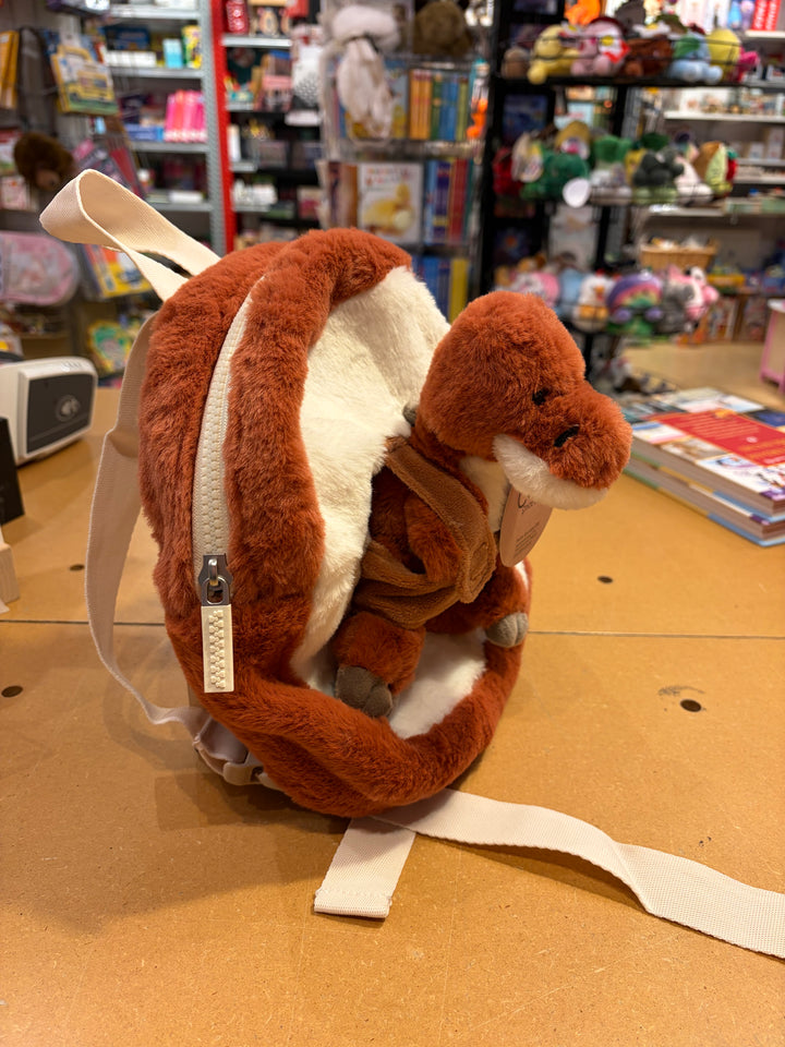 Cute by Felix | Plush Backpack | 30 cm | with Cuddly Toy | Copper Red