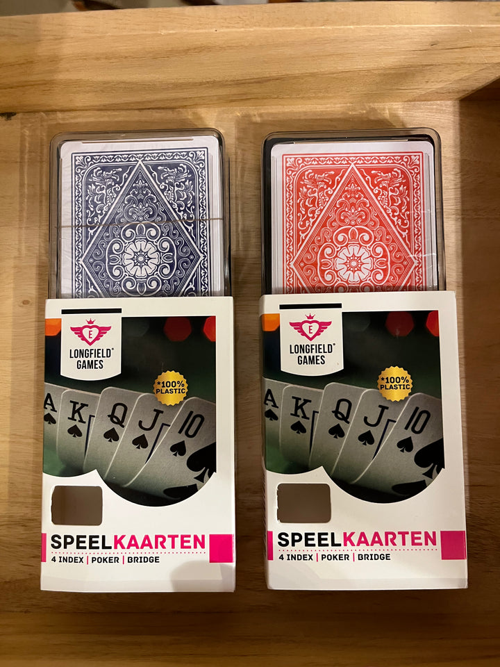 Longfield Games | Speelkaarten | 100 % Plastic | 4 index