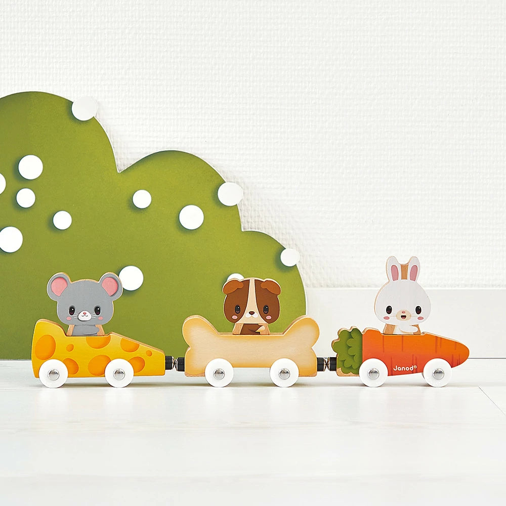 Magnetische Haustiere | 3 Tiere und 3 Autos | 18 M+