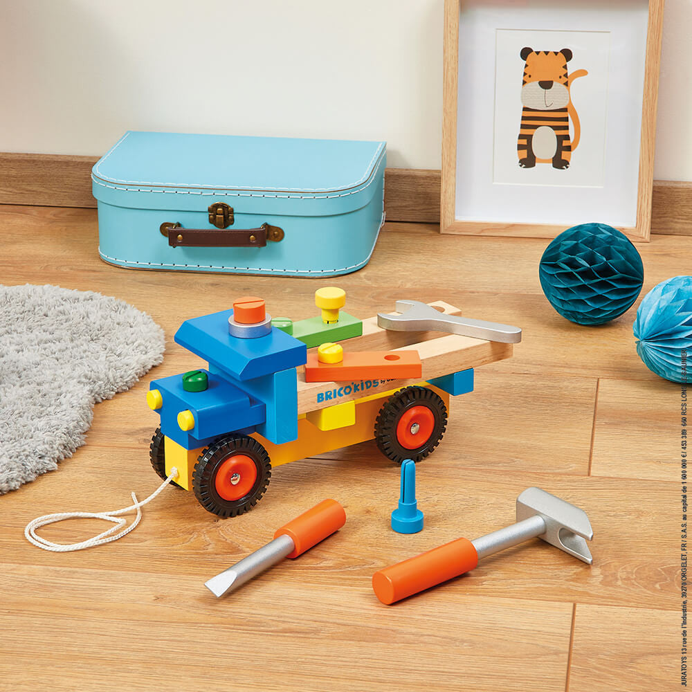 Brico’kids vrachtwagen om te bouwen | 17-delig | 2+