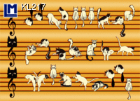 Lenticular Card Moving | Kittens Dancing on the Staff