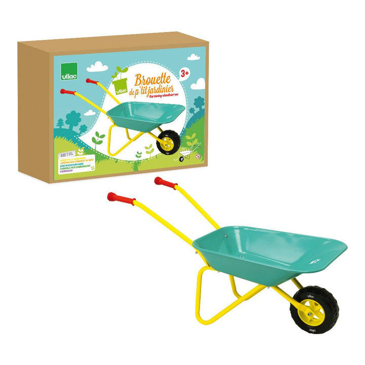 Vilac | Little Gardeners | Metalen Kruiwagen | Groen | 3+