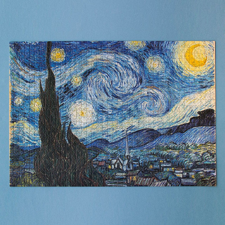 Side view of the Londji box for the Van Gogh Starry Night puzzle