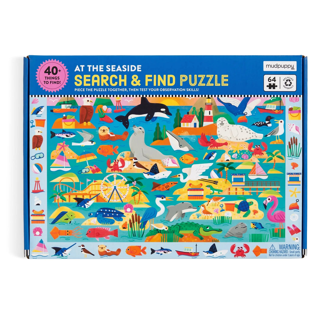 Mudpuppy | Search &amp; Find Puzzle | At the Seaside | 64 stukjes | 4+