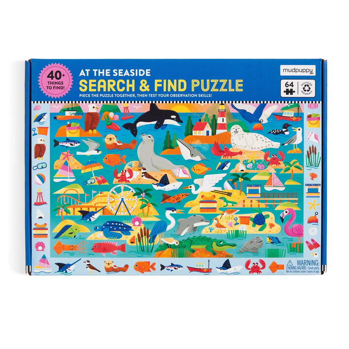 Mudpuppy | Search &amp; Find Puzzle | At the Seaside | 64 stukjes | 4+