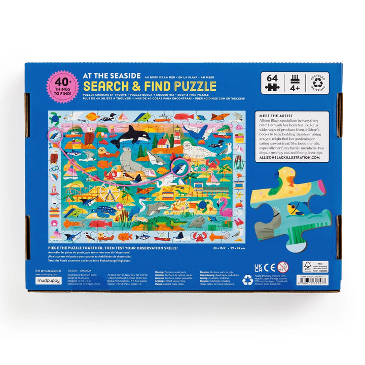 Mudpuppy | Search &amp; Find Puzzle | At the Seaside | 64 stukjes | 4+
