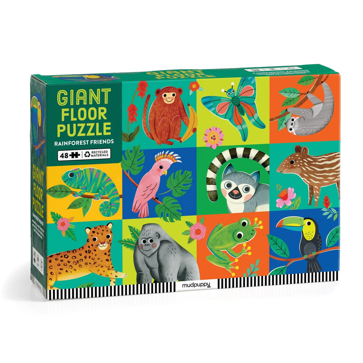 Mudpuppy | Giant Floor Puzzle | Rainforest Friends | 48 stukjes | 4+