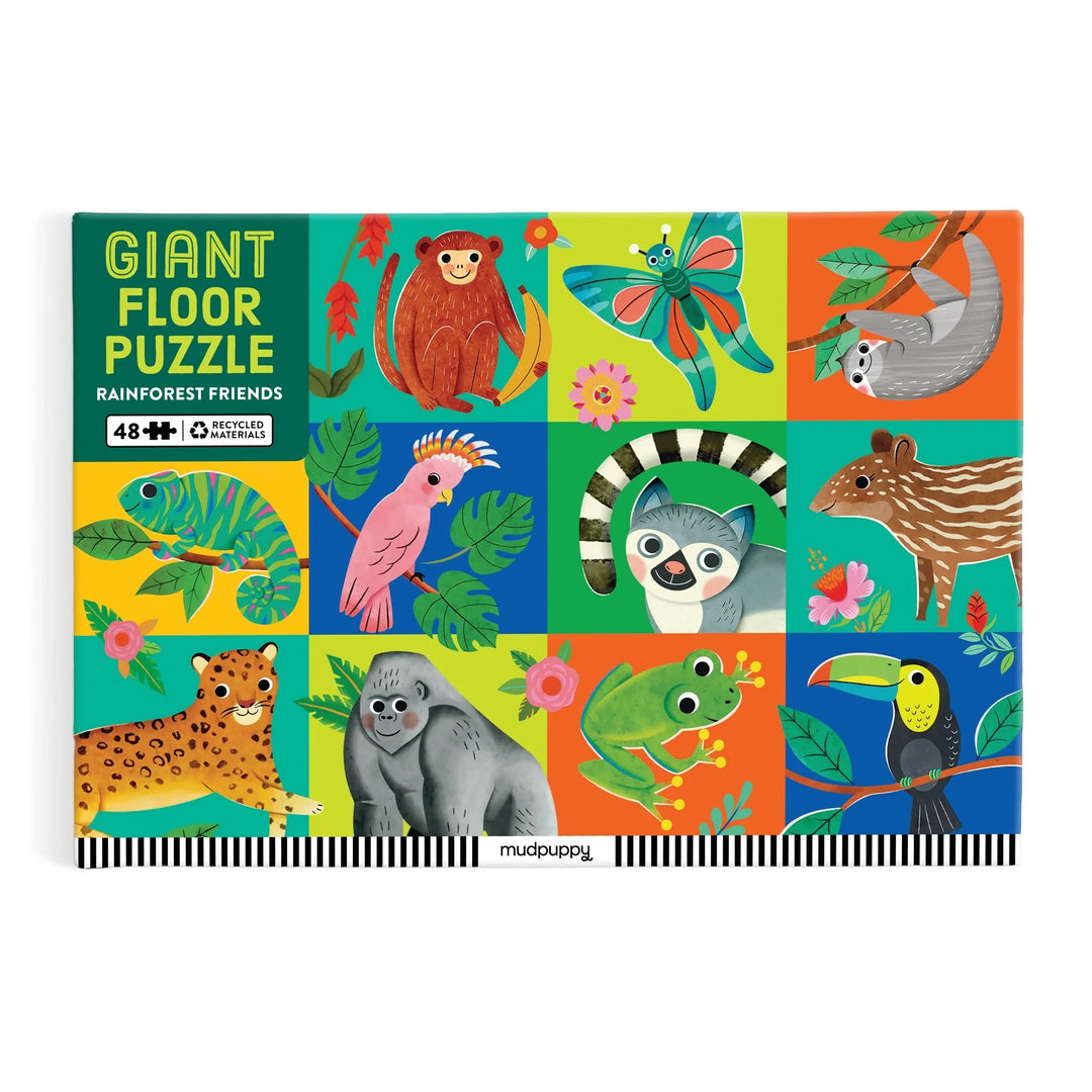 Mudpuppy | Giant Floor Puzzle | Rainforest Friends | 48 stukjes | 4+