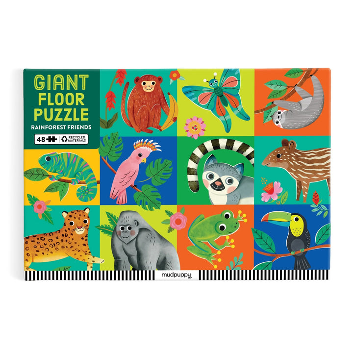 Mudpuppy | Giant Floor Puzzle | Rainforest Friends | 48 stukjes | 4+
