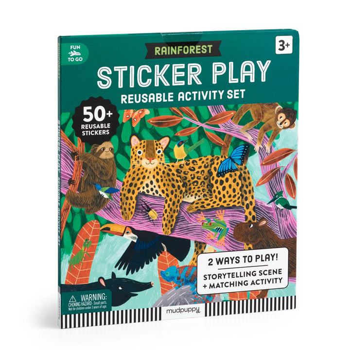 Mudpuppy | Herbruikbare Stickeractiviteitenset | Regenwoud | 3+